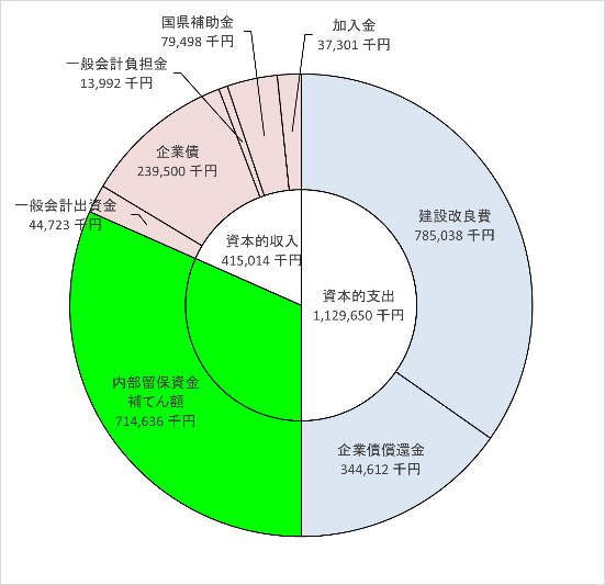 資本的収支のグラフの画像