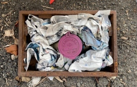 発泡スチロールなどで囲ったメーターボックス