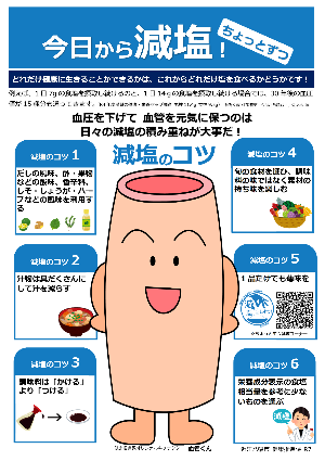 減塩啓発 減塩のコツチラシ