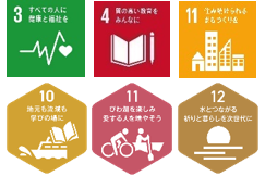 SDGsゴール3、4、11、MLGsゴール10、11、12