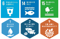 SDGsゴール6、14、15、MLGsゴール1、2、9