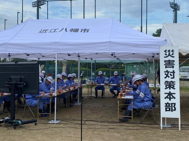 20260830_防災総合訓練で指揮を執る徳永市長
