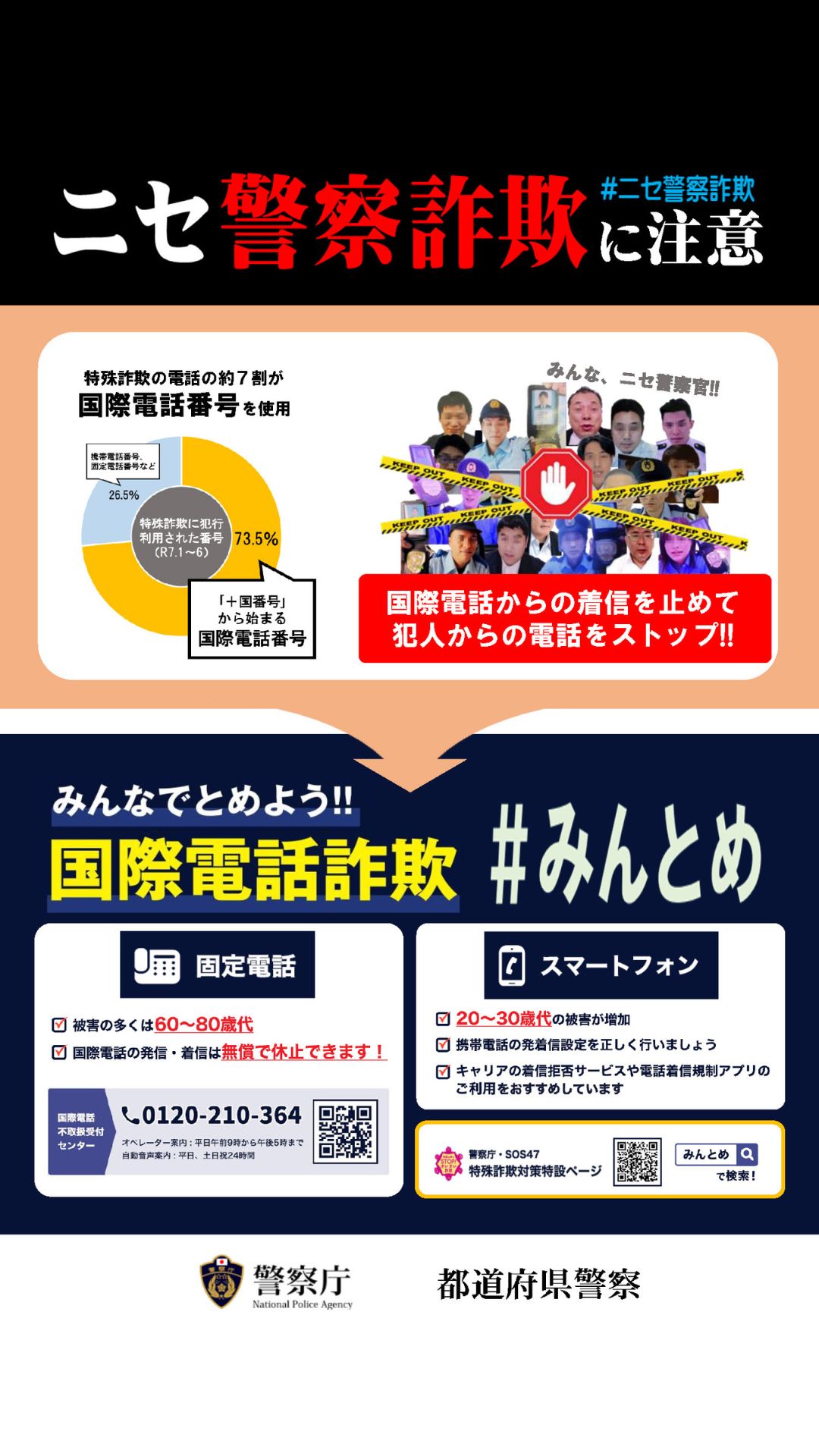 ニセ警察詐欺に注意